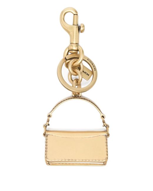 COACH Metallic Mini Bag Keyring Chain