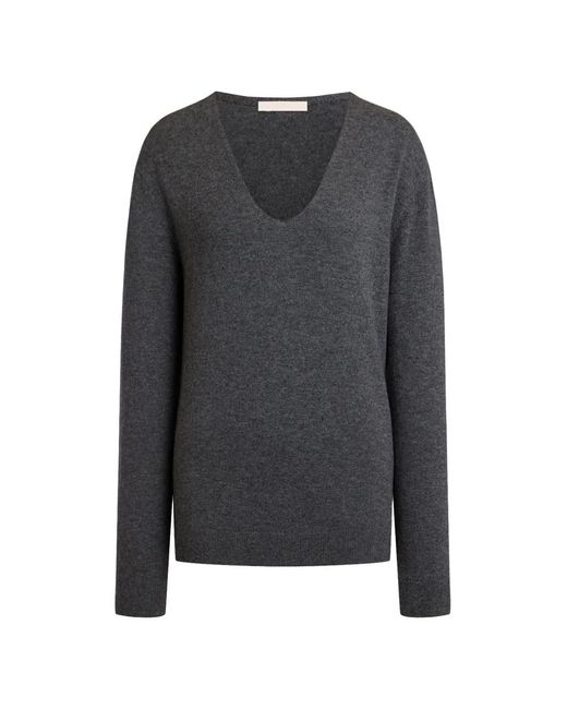 12 STOREEZ Gray U-Neck Sweater