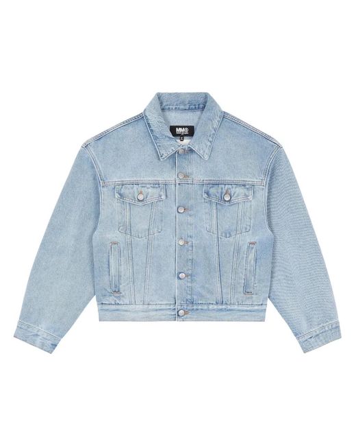 MM6 by Maison Margiela Blue Button-Up Denim Jacket