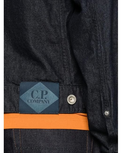 C P Company Blue 3/1 Denim Zip Jacket for men
