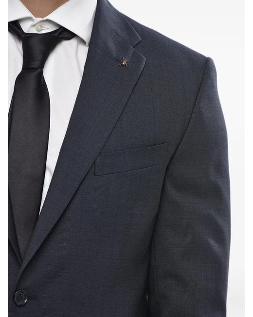 Corneliani Blue Cc Collection Checked Single-Breasted Blazer for men