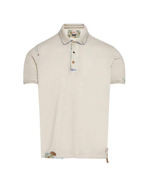 Bob White Embroidered Piqué Polo Shirt for men
