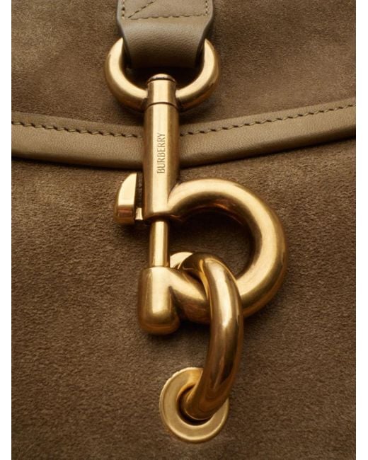 Borsa A Tracolla Con Clip B di Burberry in Brown