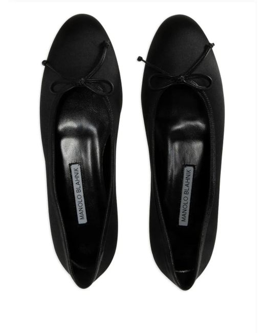 Manolo Blahnik Black Verallim Ballet Flats