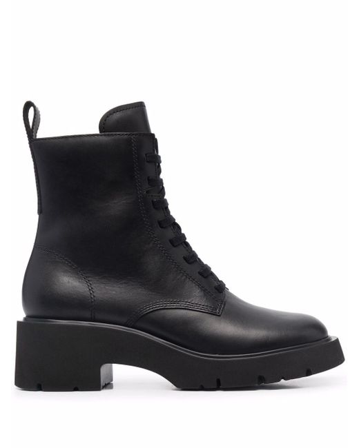 Camper Milah Lace-up Boots in Black 