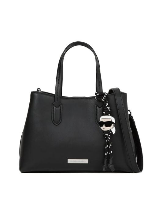 Karl Lagerfeld Black Small Ikon Tote Bag