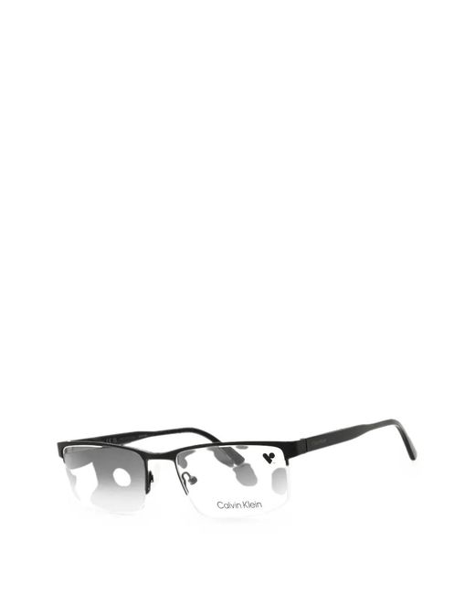 Calvin Klein White Rectangle-Frame Glasses