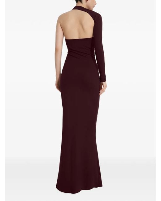 MARCELLA Red Manhattan One-Shoulder Gown