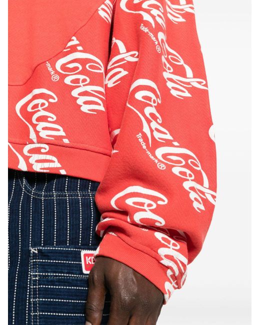 Sudadera con estampado Coca-Cola ERL de hombre de color Red