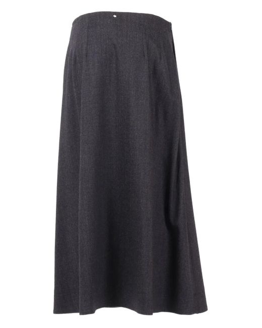 Lorena Antoniazzi Gray Belted A-Line Skirt