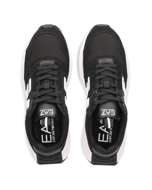 EA7 Black Logo Sneakers for men