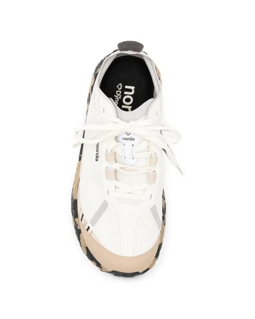 Norda White 001A Lace-Up Sneakers