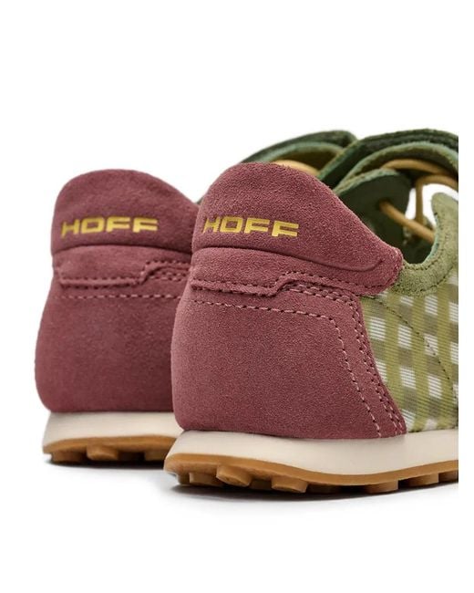 HOFF Green Bridge Gingham-Pattern Touch-Strap Sneakerinas