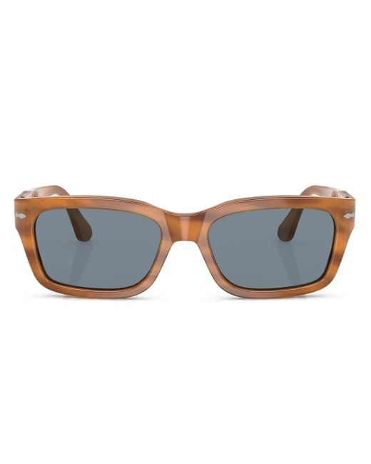 Persol Blue Rectangle-Frame Tinted Sunglasses for men