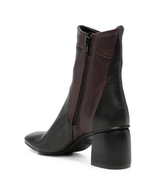 Kudeta Black Patchwork Leather Ankle Boots