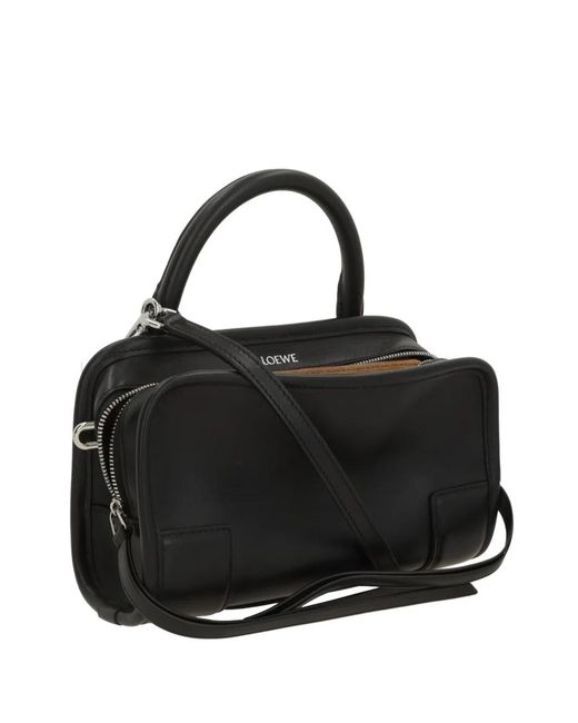 Loewe Black Small Amazona 180 Leather Tote Bag