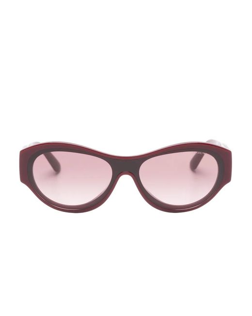 Emporio Armani Pink Geometric-Frame Sunglasses