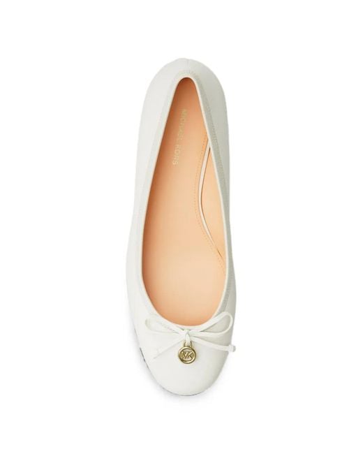 Michael Kors White Piper Flex Bow-Detail Pumps