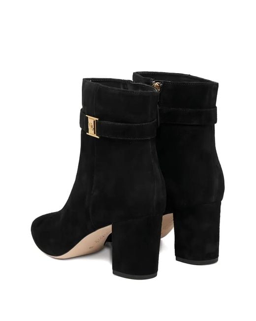 Ralph Lauren Black 70Mm Kellie Ankle Boots