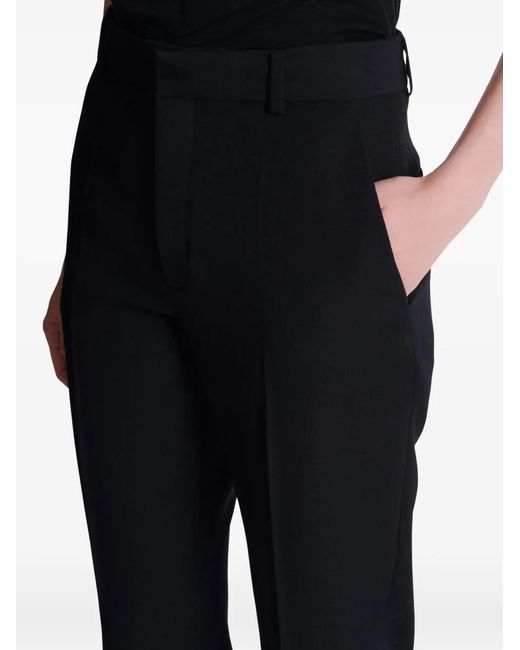 Balmain Blue Grain-De-Poudre Straight Trousers