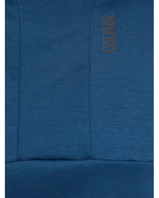 Colmar Blue Logo-Detail Long-Sleeved Hoodie