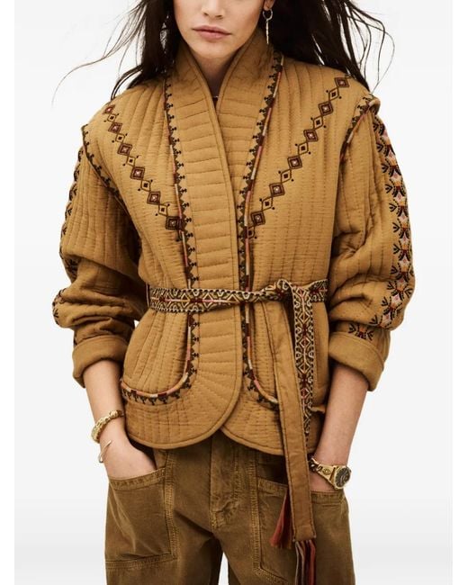 Ba&sh Metallic Embroidered Jacket