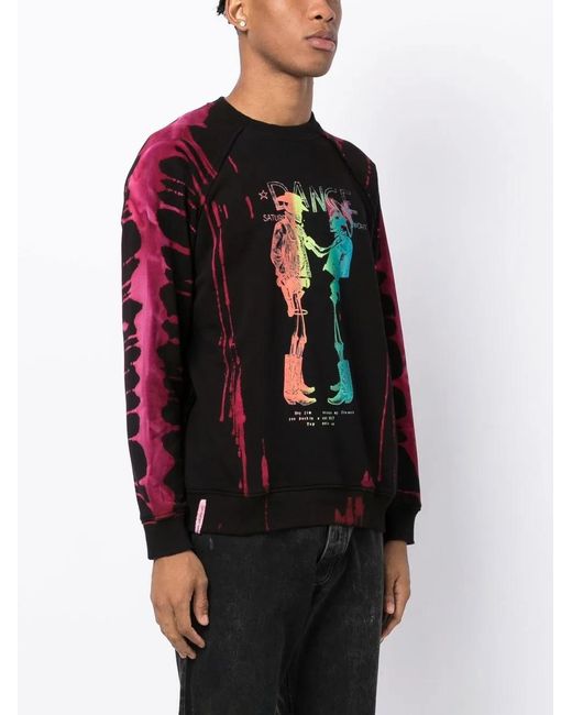Stain Shade Red X Hiroshi Fujiwara Skeleton-Print Sweatshirt for men