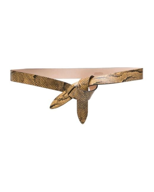 Isabel Marant Natural Yellow Lecce Knotted Leather Belt - Women's - Calf Leather