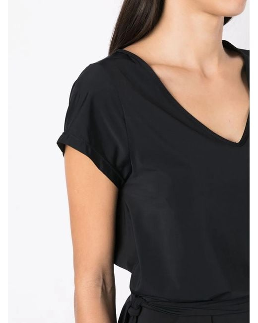Amir Slama Black Tied-Waist Short Dress