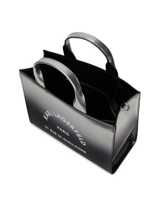Karl Lagerfeld Black Cabas Carré Rue St Guillaume Médium