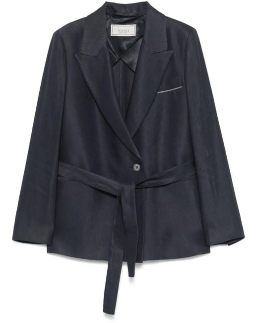 Blazer À Taille Ceinturée Peserico en coloris Blue