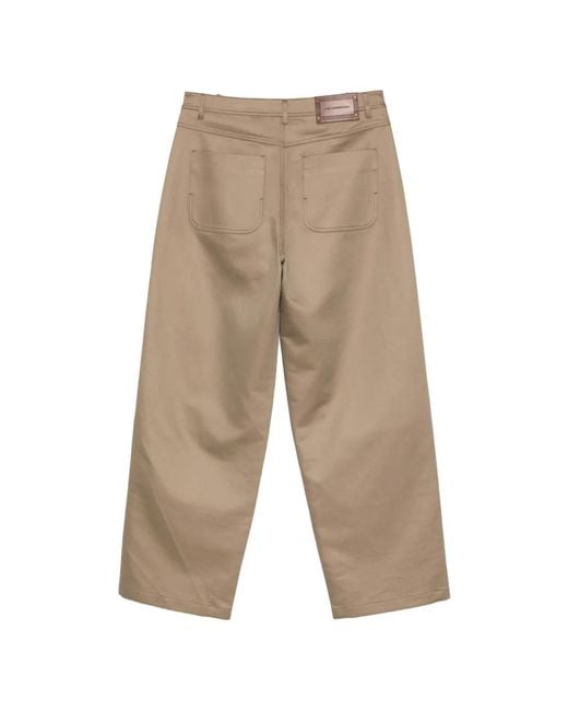 ANDERSSON BELL Natural Logo-Patch Panelled Trousers for men