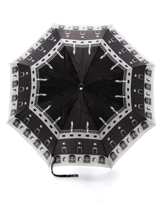 Fornasetti Black Architettura Folding Umbrella