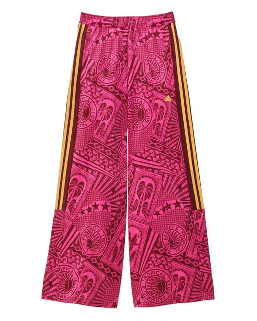 Adidas Red X Farm Rio Tropical Club-Print Trousers