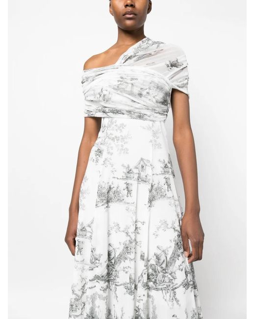 Philosophy Di Lorenzo Serafini Gray Floral-print Maxi Dress