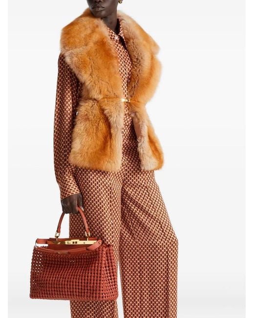 Fendi Brown Fur Scarf