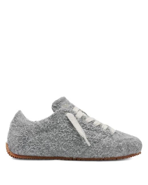 Axel Arigato Gray Lace-Up Shaggy Suede Sneakers