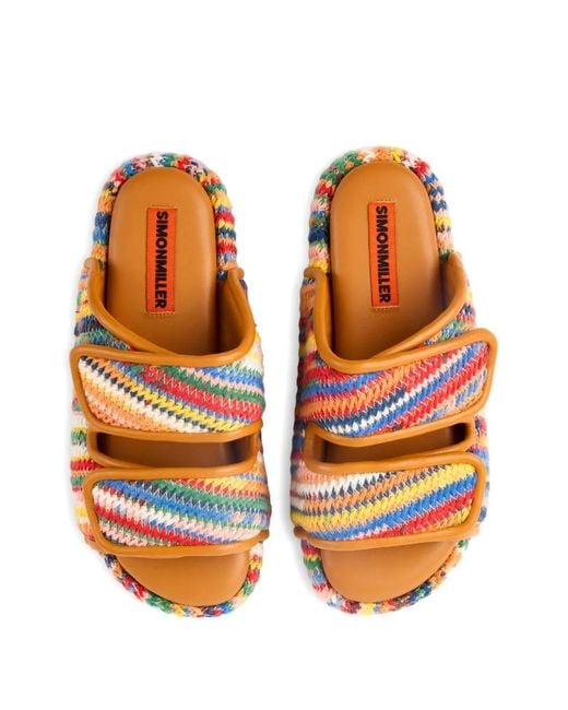 Simon Miller Orange Cro Touch-Strap Sandals