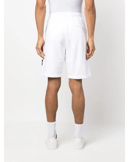 Stone Island White Shorts for men