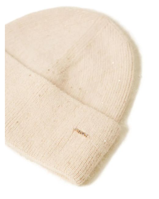 Twinset Natural Logo-Plaqe Beanie Hat