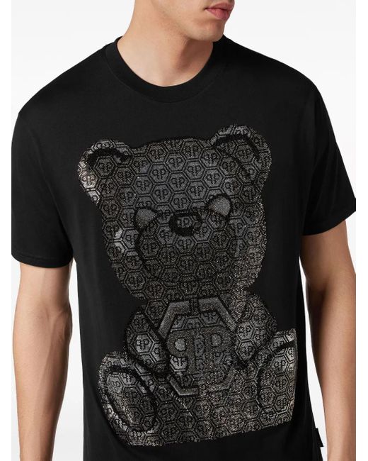 Philipp Plein T-Shirt Mit 3D-Teddy in Black für Herren