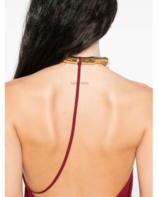 Gucci シルククレープ ドレス Red