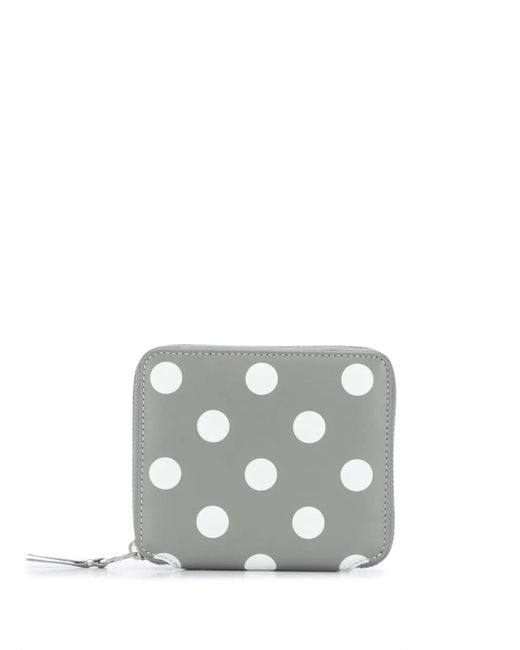 Comme des Garçons White Polka-Dot Compact Wallet