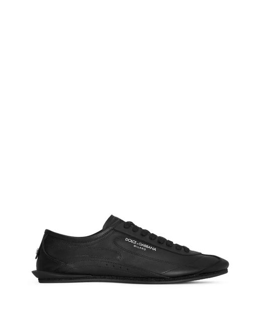 Dolce & Gabbana Black Baskets En Cuir De Veau for men