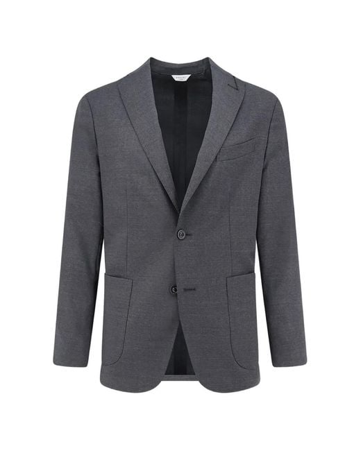 Boglioli Gray Single-Breasted Blazer for men