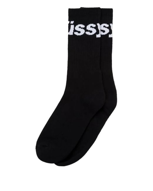 Chaussettes À Logo En Jacquard Stussy pour homme en coloris Black