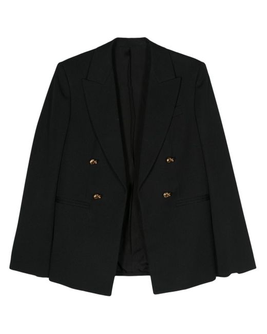 Wool twill open-front blazer Bottega Veneta de color Black