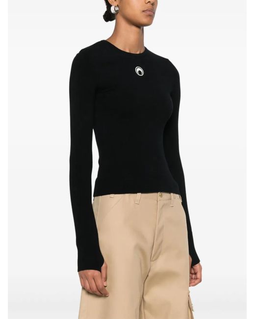 MARINE SERRE Black Sweaters