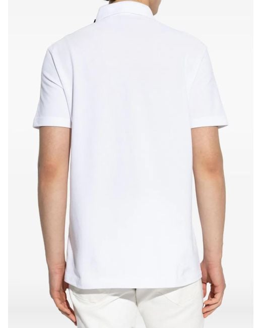 Versace White Medusa-Embellished Polo Shirt for men