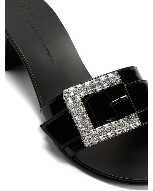 Giuseppe Zanotti Black Miss Buckle Sandals